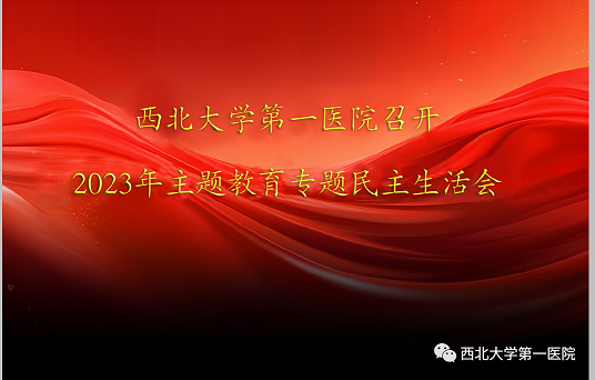 啪啪啦
召开2023年主题教育专题民主生活会
